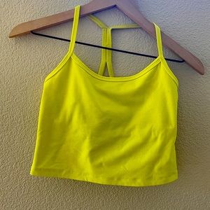 Beyond Yoga Spacedye Slim Racerback Cropped Tank in Lemon Glow